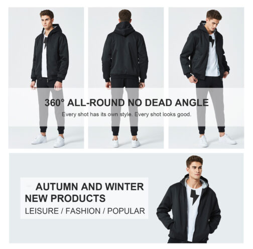 Men's Pullover Winter Jackets Hooed Fleece Hoodies
